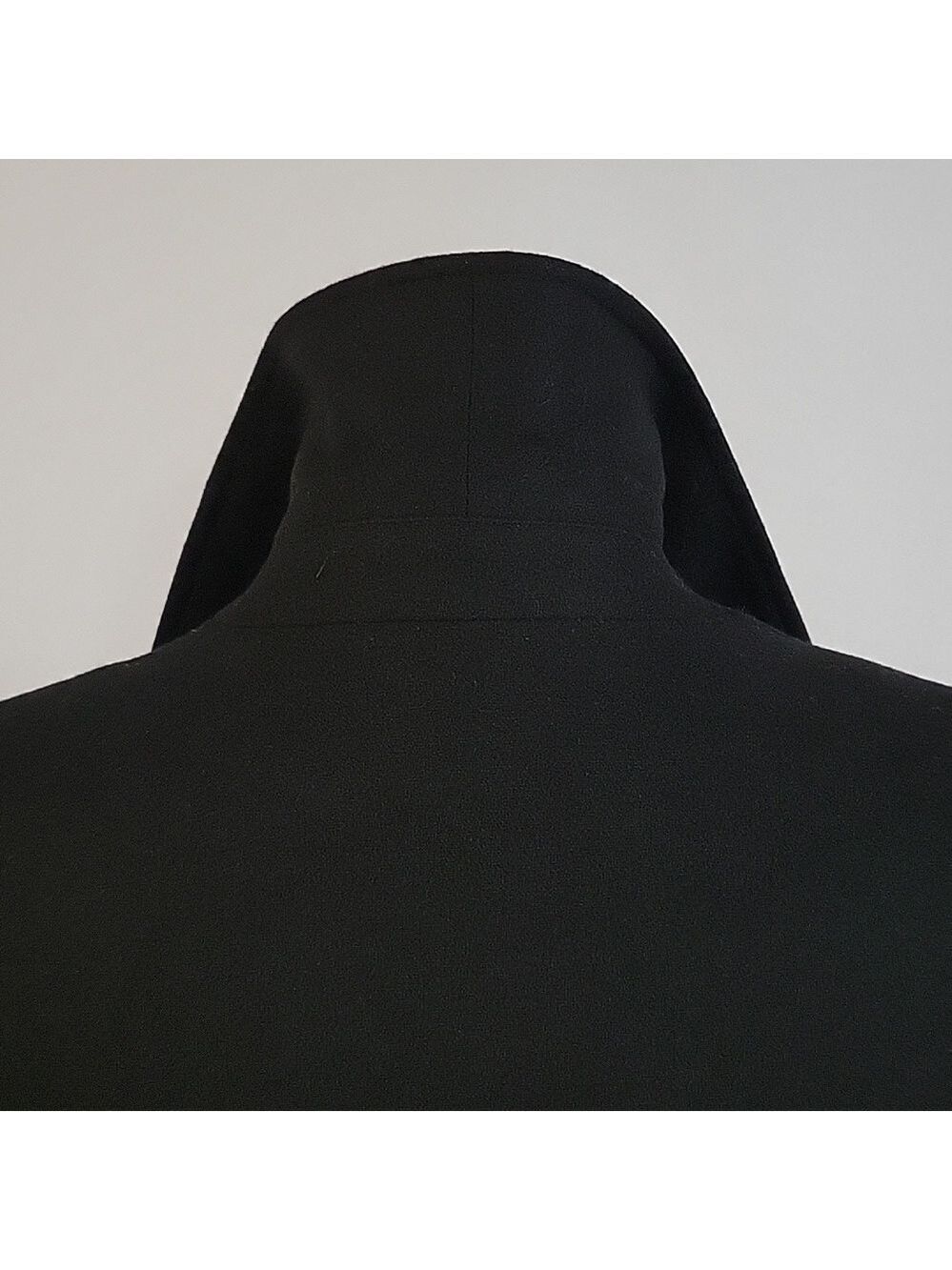 Women's Braefair Vintage Black Wool Mix Overcoat, Size 12 - Picture 16 of 16